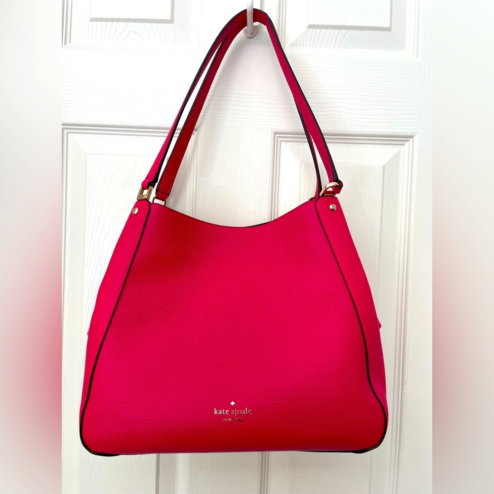 New with tags Kate Spade purse - hot pink pebble finish!